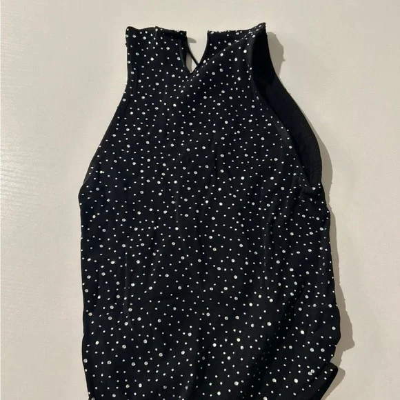 SHEIN Black Rhinestone Lace-Up High-Cut Bodysuit - Picture 5 of 9